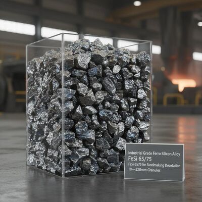 سبائك الحديد والسيليكون الصناعية FeSi 65/75 لإزالة الأكسدة في صناعة الصلب بحبيبات 10-220 مم